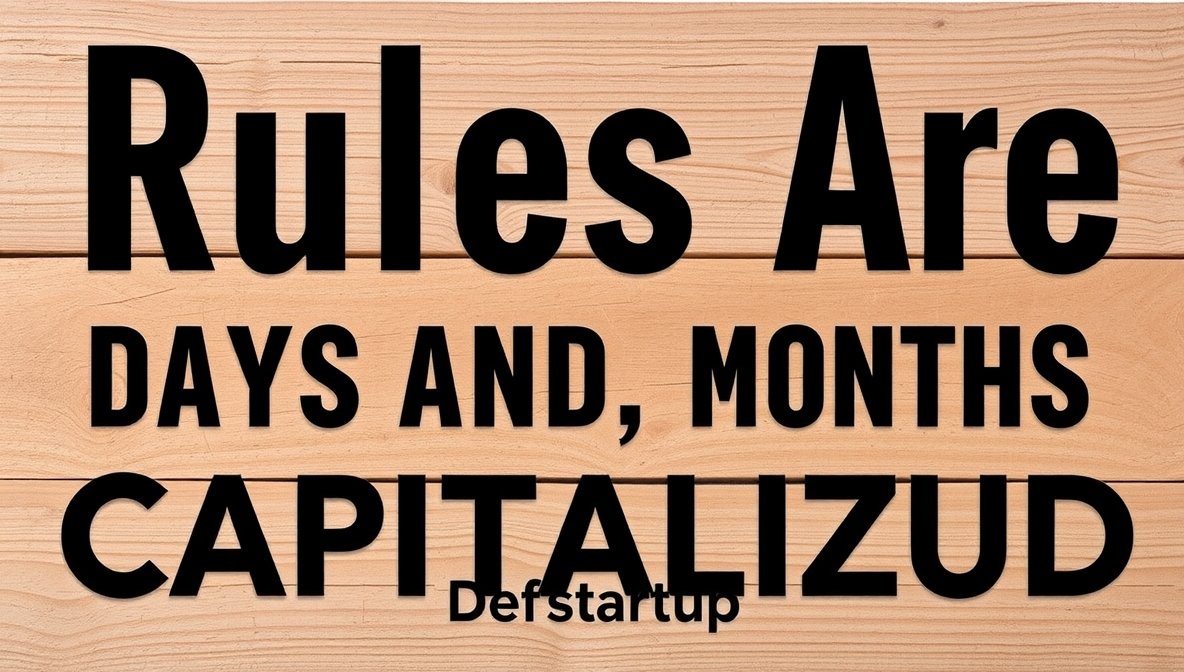 rules are days and months capitalized defstartup